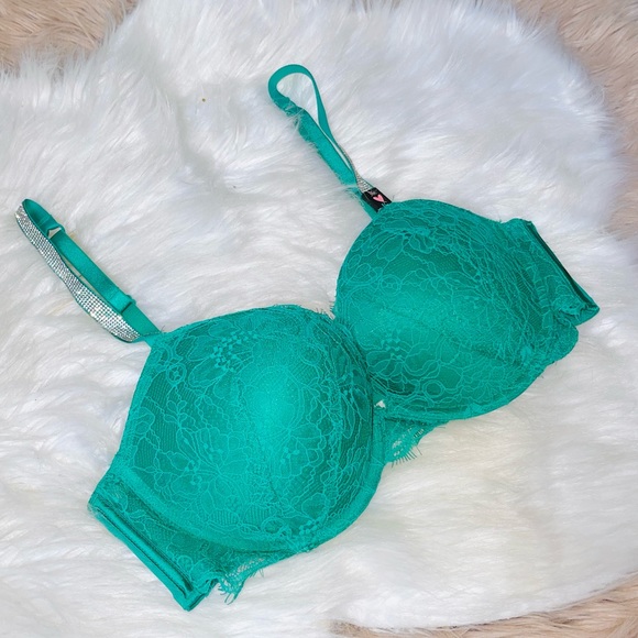 Victoria secret PUSH UP Bling Lace Bra 36C NWT - Picture 6 of 9